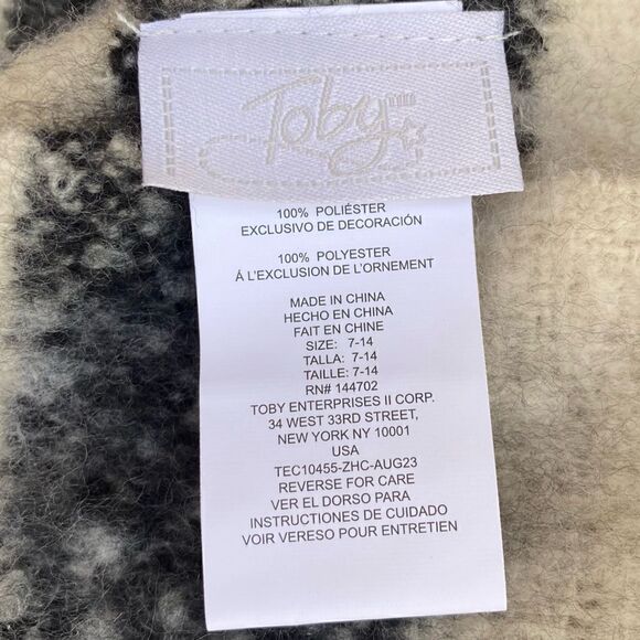 Bundle of Black/Cream Toby Scarf & 5B Black Beanie. NWT - Picture 6 of 11